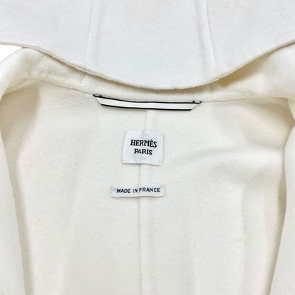 Hermes Outer Hoodie Blouson Jacket Cashmere White