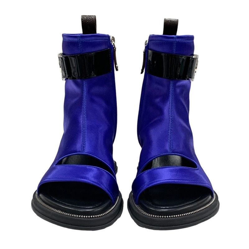 Louis Vuitton Moonlight Line Boots Short Boots Ankle Boots Shoes Belt Satin Blue