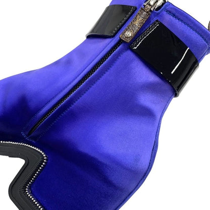 Louis Vuitton Moonlight Line Boots Short Boots Ankle Boots Shoes Belt Satin Blue