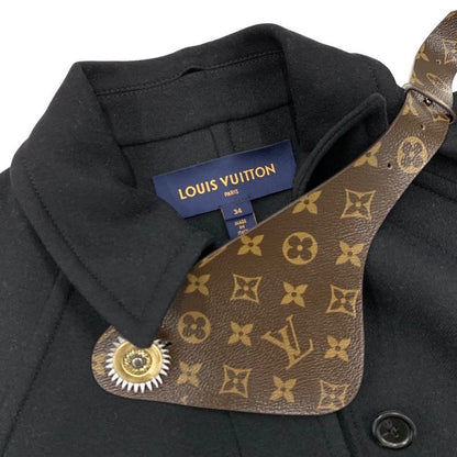 Louis Vuitton Outer Coat Monogram Wool Black