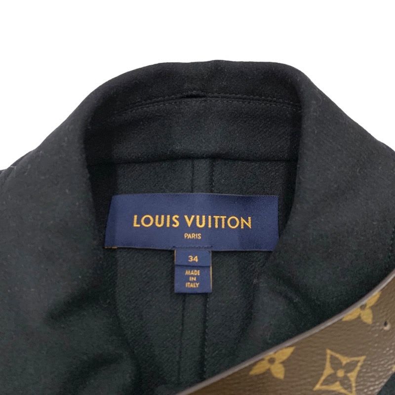 Louis Vuitton Outer Coat Monogram Wool Black