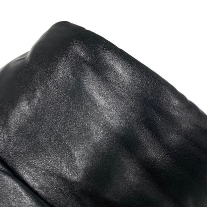 Prada Hat Soft Padded Nappa Leather Triangle Bucket Black