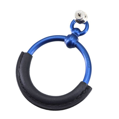 Hermes Loop PM Earrings Swift Blue Indigo Accessory Aluminum