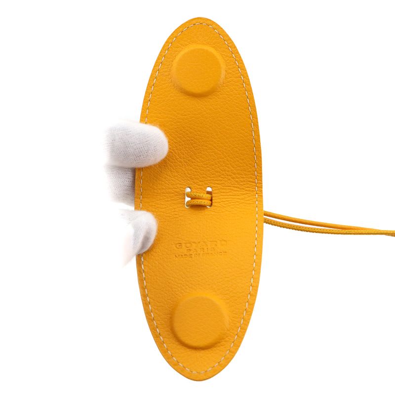 Goyard Croc Universal Bag Clasp Magnetic Clip Leather Yellow