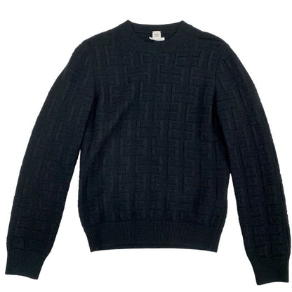 Hermes Top Wool Black Knit Sweater
