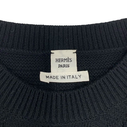 Hermes Top Wool Black Knit Sweater