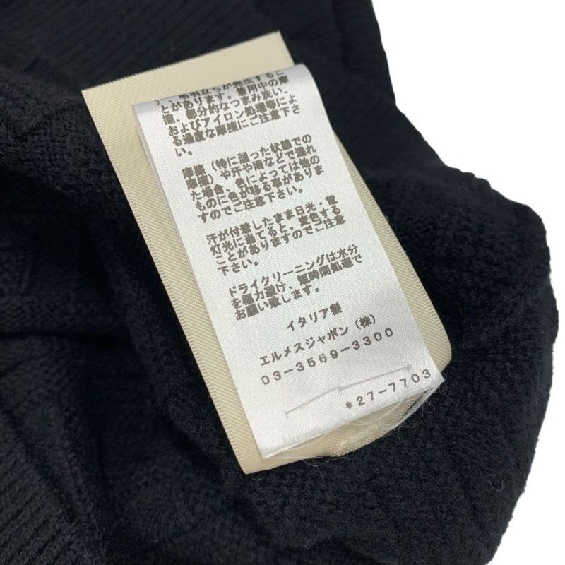 Hermes Top Wool Black Knit Sweater