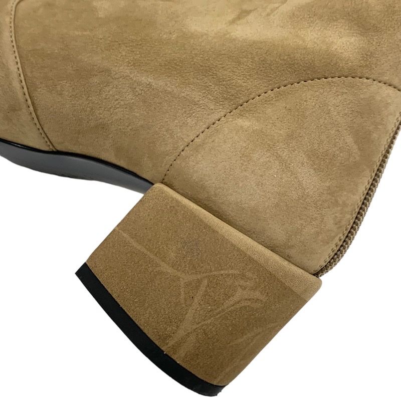 Chanel Boots Short Boots Shoes Here Mark Logo Nubuck Brown