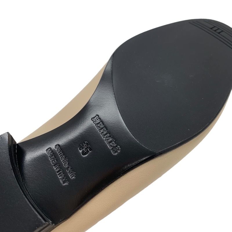 Hermes Royal Loafer Leather Shoes Leather Unused Moccasins Flat Shoes Hhardware