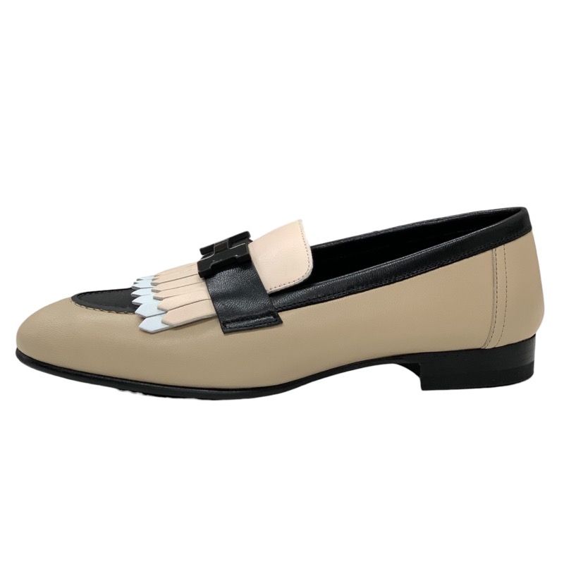 Hermes Royal Loafer Leather Shoes Leather Unused Moccasins Flat Shoes Hhardware