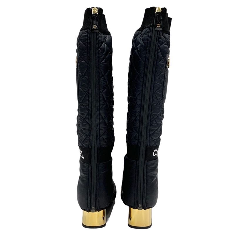 Unused Chanel Boots Long Boots Short Boots 2way Here Mark Logo Matelasse Pocket
