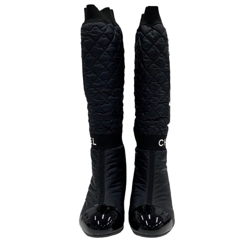Unused Chanel Boots Long Boots Short Boots 2way Here Mark Logo Matelasse Pocket