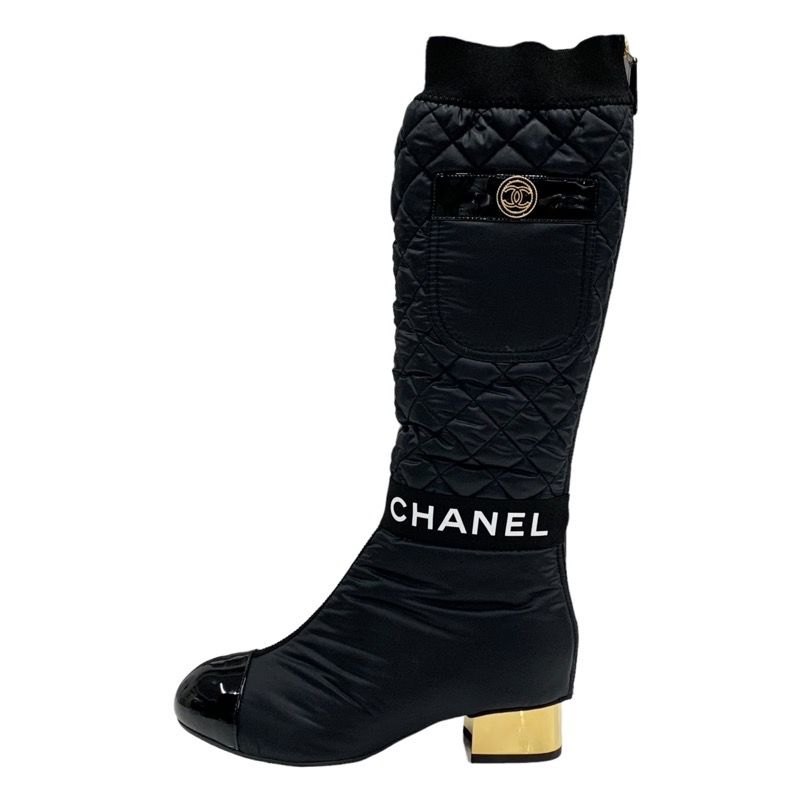 Unused Chanel Boots Long Boots Short Boots 2way Here Mark Logo Matelasse Pocket