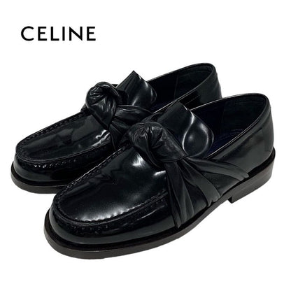 Celine Loafers Leather Shoes Leather Black Unused
