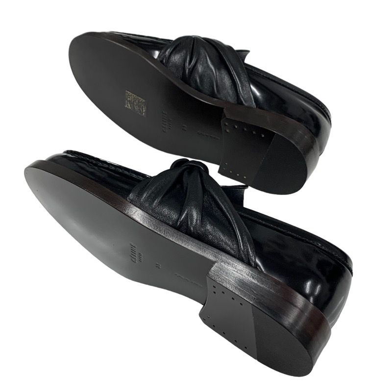 Celine Loafers Leather Shoes Leather Black Unused