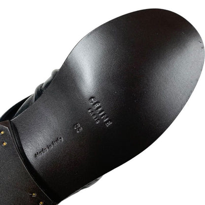 Celine Loafers Leather Shoes Leather Black Unused