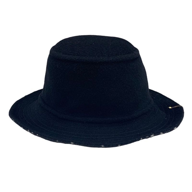 Louis Vuitton Bob Carey On Monogram Hat Wool Black White Bucket Reversible