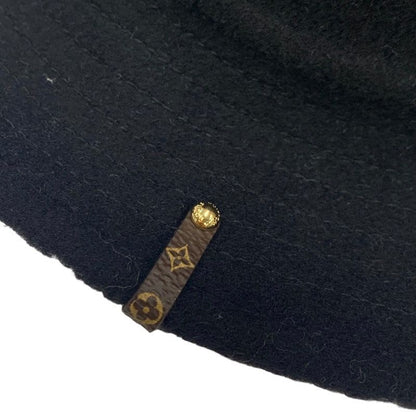 Louis Vuitton Bob Carey On Monogram Hat Wool Black White Bucket Reversible
