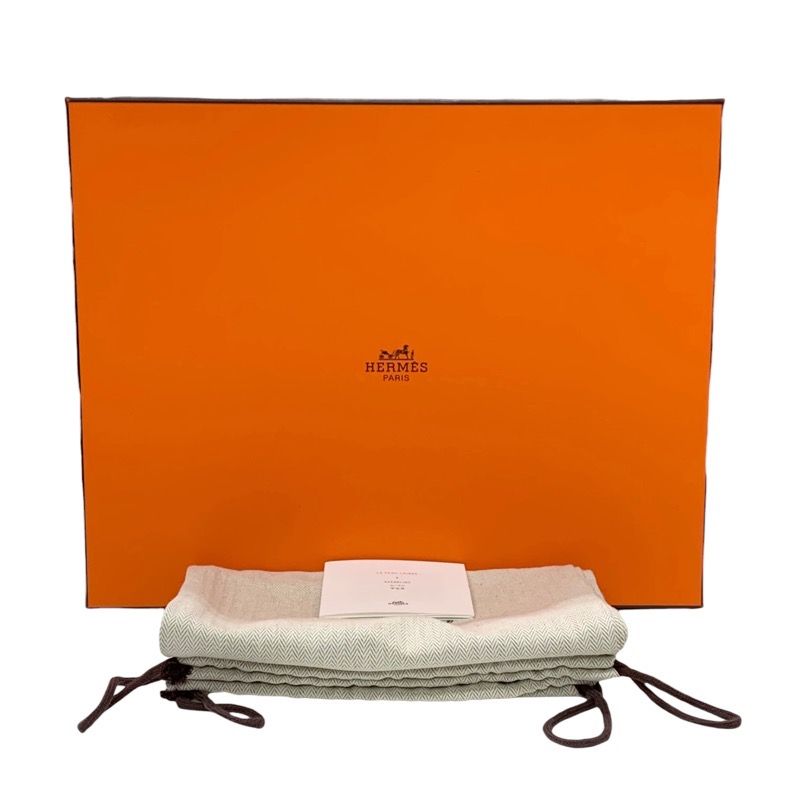 Unused Hermes Earth Sandals Shoes Leather Shearling Wood Black Sabot Mule Studs