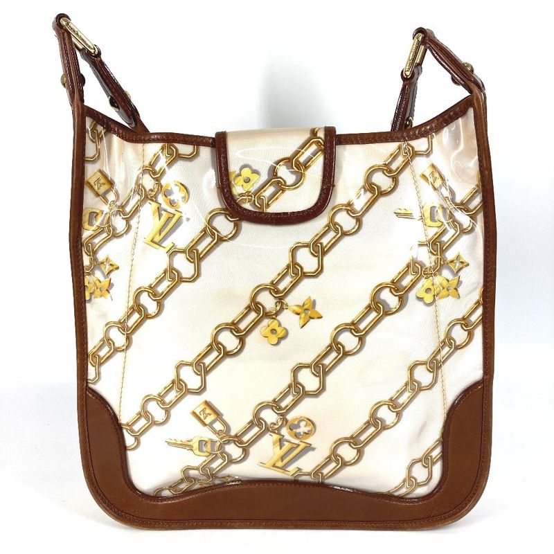 Louis Vuitton Shoulder Bag Musette M95158 Vinyl Leather White