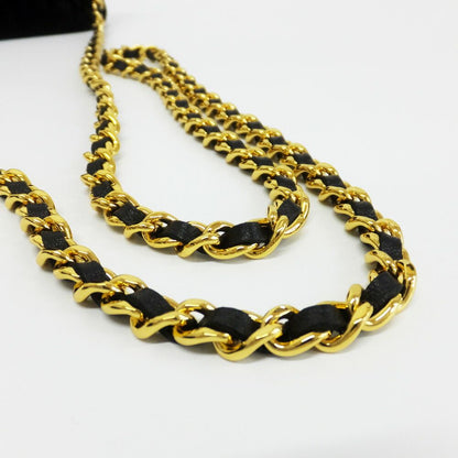 Chanel 25 A Camellia Clutch Shoulder Bag CC Logo Velvet Gold Hardware