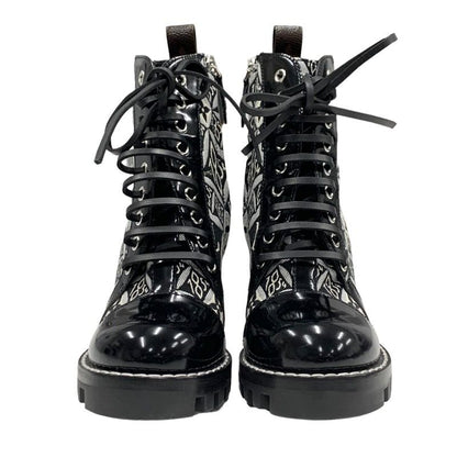 Louis Vuitton Star Trail Line Boots Short Boots Shoes Leather Canvas Black