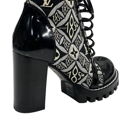 Louis Vuitton Star Trail Line Boots Short Boots Shoes Leather Canvas Black