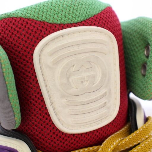 Gucci Basket Sneakers Basketball Shoes High Cut Interlocking G Logo 8.5 27.5cm