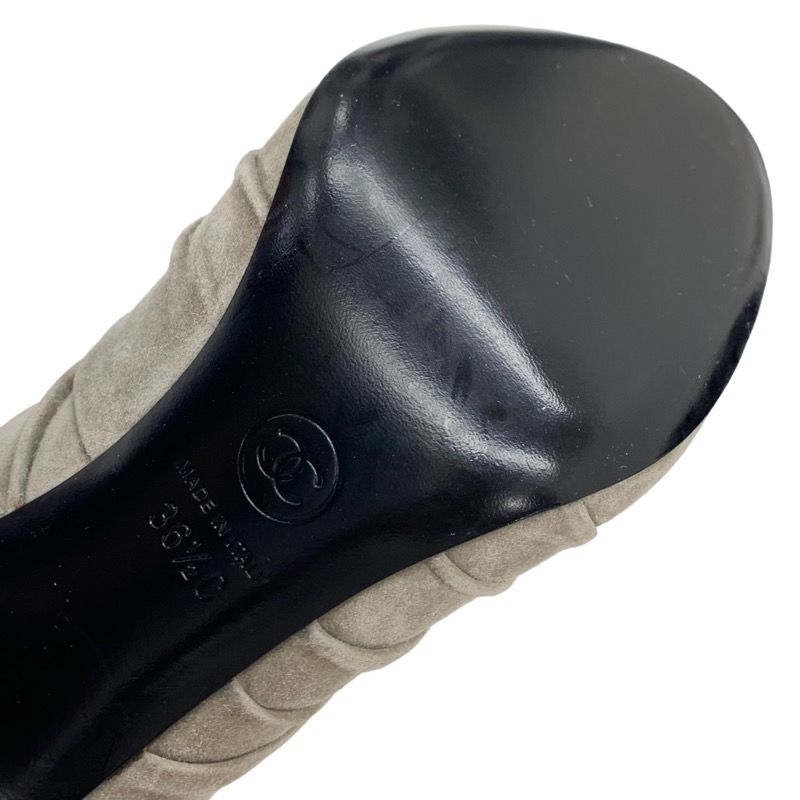 Chanel Boots Short Boots Shoes Suede Bicolor Booties Camellia Here Mark