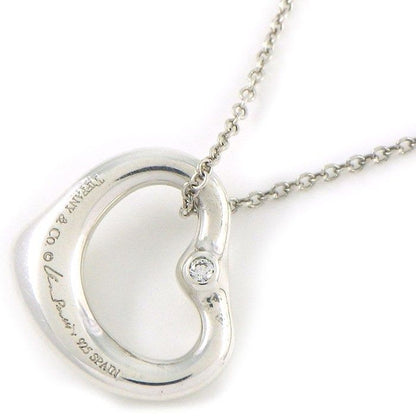 Tiffany & Co Necklace Open Heart 2 Point Diamond SV 925