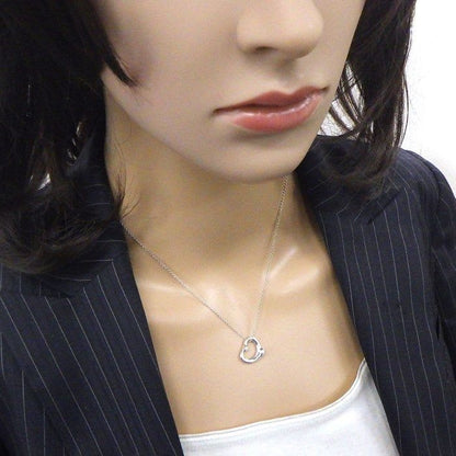 Tiffany & Co Necklace Open Heart 2 Point Diamond SV 925