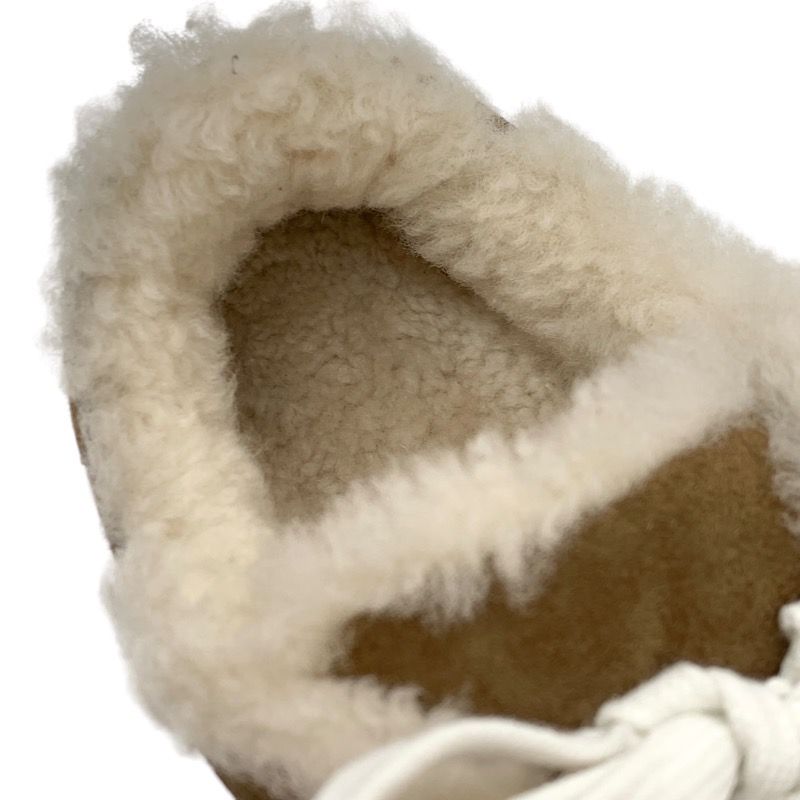 Hermes Day Sneakers Shoes Suede Shearling Brown Unused Kelly Buckle