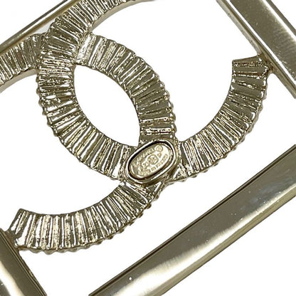 Chanel Chanel Brooch Gold Square Rhinestone