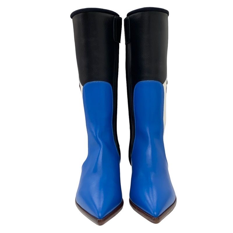 Unused Louis Vuitton Boots Long Boots Flags Line Logo Leather Multicolor