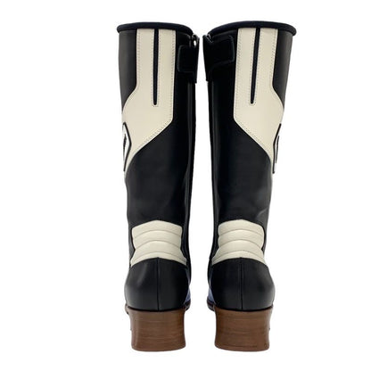 Unused Louis Vuitton Boots Long Boots Flags Line Logo Leather Multicolor