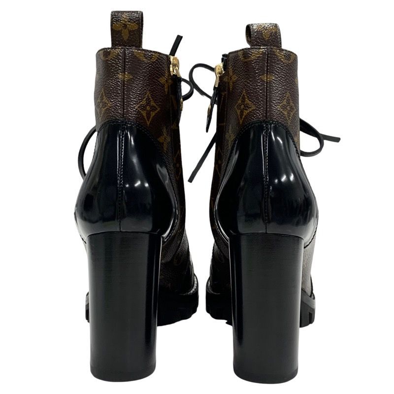 Louis Vuitton Star Trail Monogram Boots Short Boots Ankle Boots Lace Up Leather