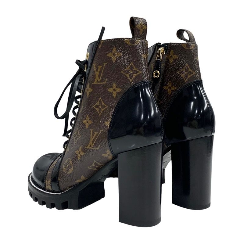 Louis Vuitton Star Trail Monogram Boots Short Boots Ankle Boots Lace Up Leather