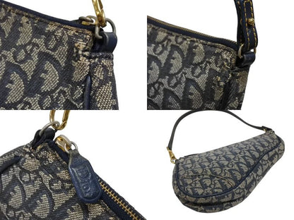 Dior Saddle Pouch MC Navy Trotter Pattern Galliano — view 6