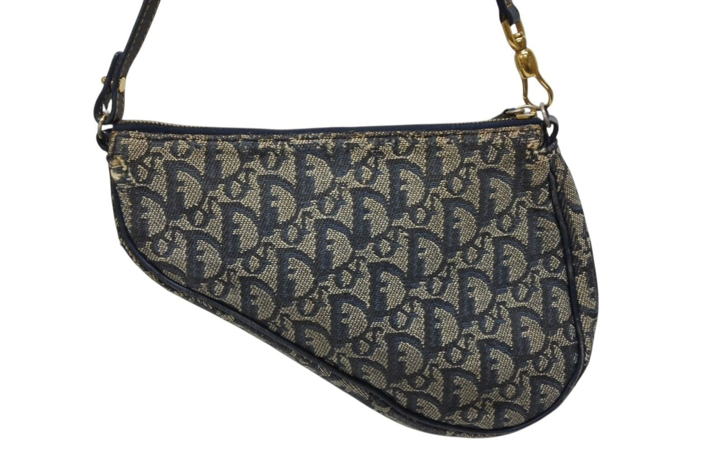 Dior Saddle Pouch MC Navy Trotter Pattern Galliano — view 3