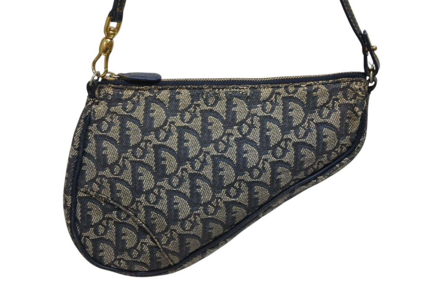 Dior Saddle Pouch MC Navy Trotter Pattern Galliano — view 2
