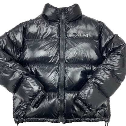 Celine Outer Down Jacket Logo Nylon Black Men's