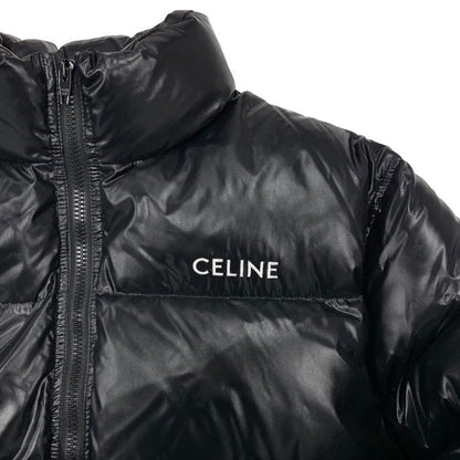 Celine Outer Down Jacket Logo Nylon Black Men's