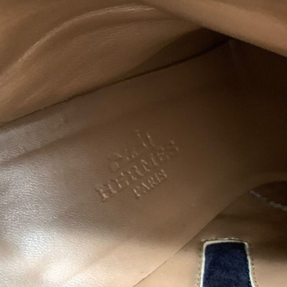 Hermes Boots Short Boots Kelly Hardware Suede Navy