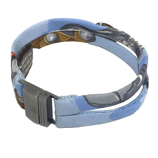 Hermes Petite Ash Silk Bracelet Hhardware Blue Aq8258
