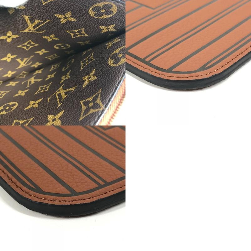 Louis Vuitton Pouch Neverfull Inside Out MM M12061 Leather Tan Brown