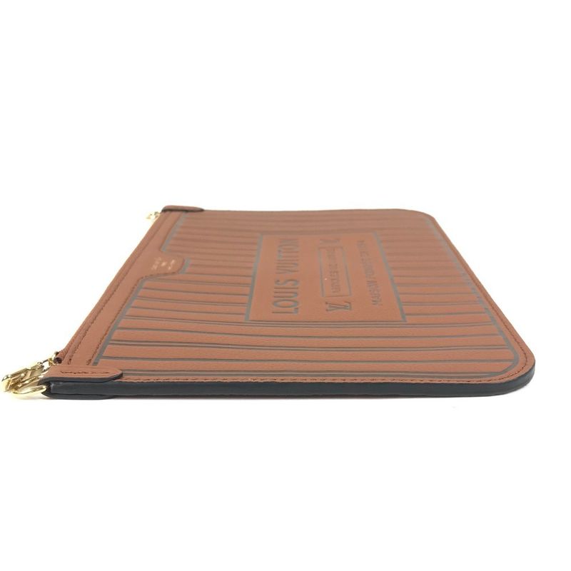 Louis Vuitton Pouch Neverfull Inside Out MM M12061 Leather Tan Brown