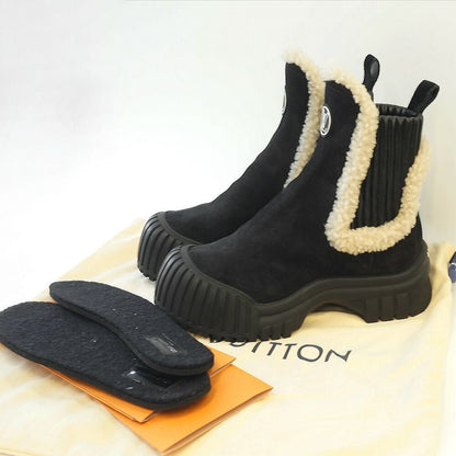 Louis Vuitton Ma0273 Ruby Ankle Boots Mouton Shoes #38 Size Approx 24.5