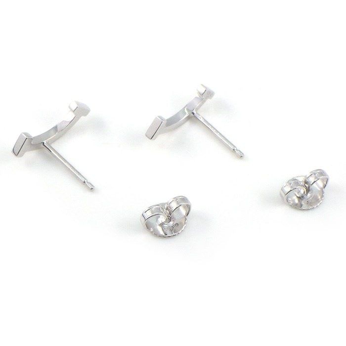 Tiffany & Co Earrings T Smile Mini 18K White