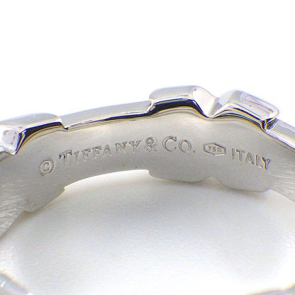Tiffany & Co Ring Signature Cross Diamond 18K White Gold No 8