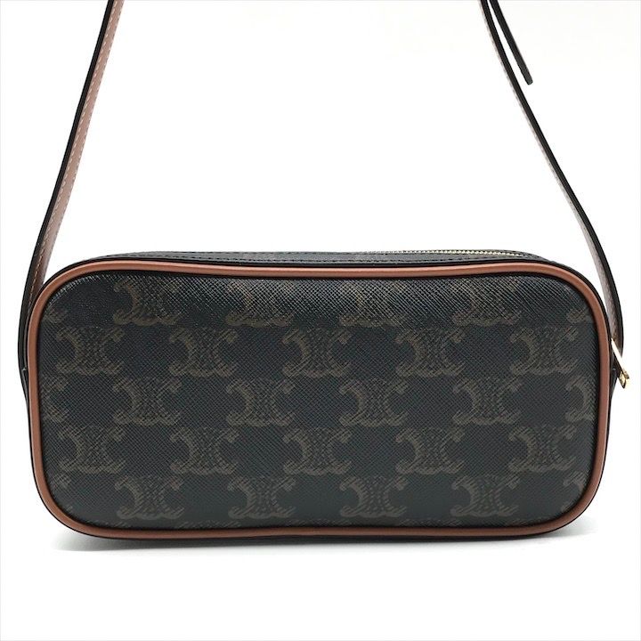 Celine Macadam Embroidery Triomphe Limited Edition Leather Shoulder Camera Bag